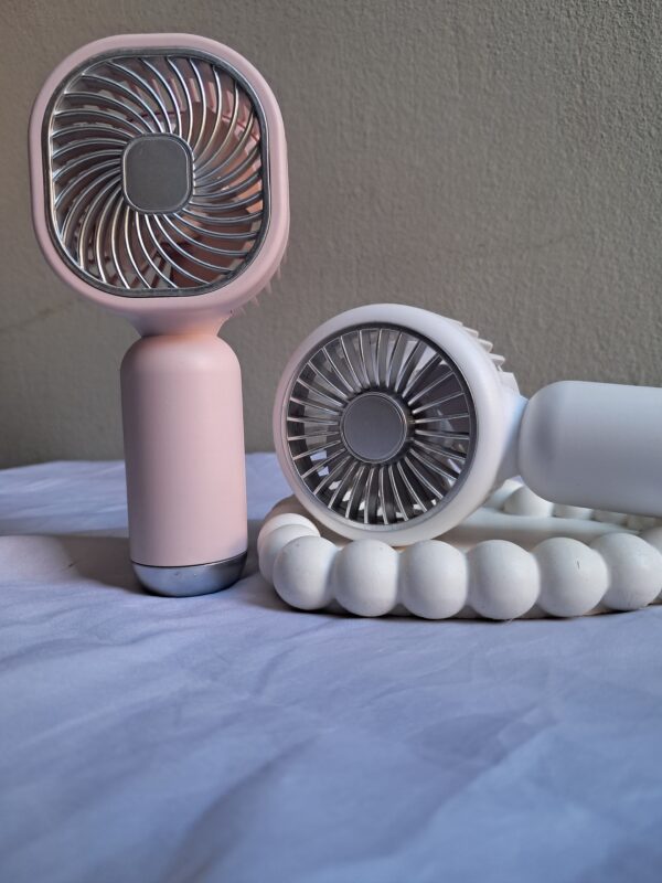 Buy Rechargeable Mini Fan for Kids and adult – With Cute Stickers & Free Charging Cable - Image 3