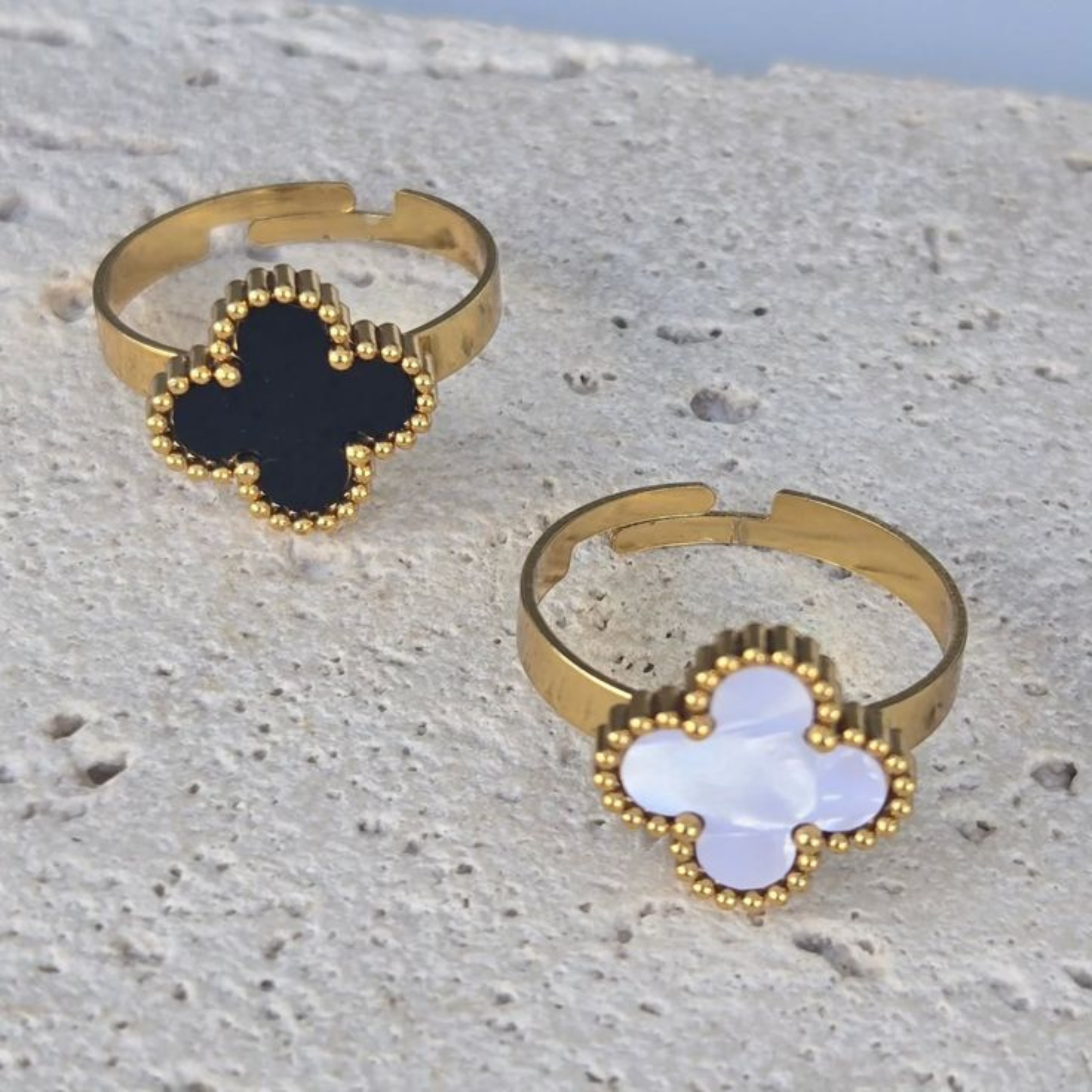 2 Colors Clover Ring (18k Gold Plated)