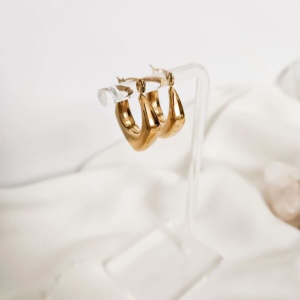 Geometric Gold Hoop(18k Gold Plated) - Image 3