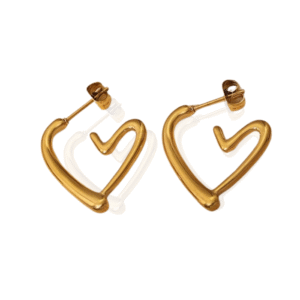 Heart ❤ Stud Earing(18k Gold Plated)