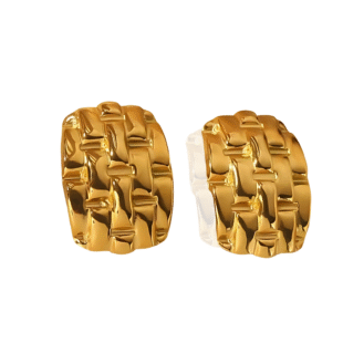 Chunky Block Stud (18k Gold Plated)