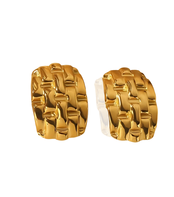Chunky Block Stud (18k Gold Plated)