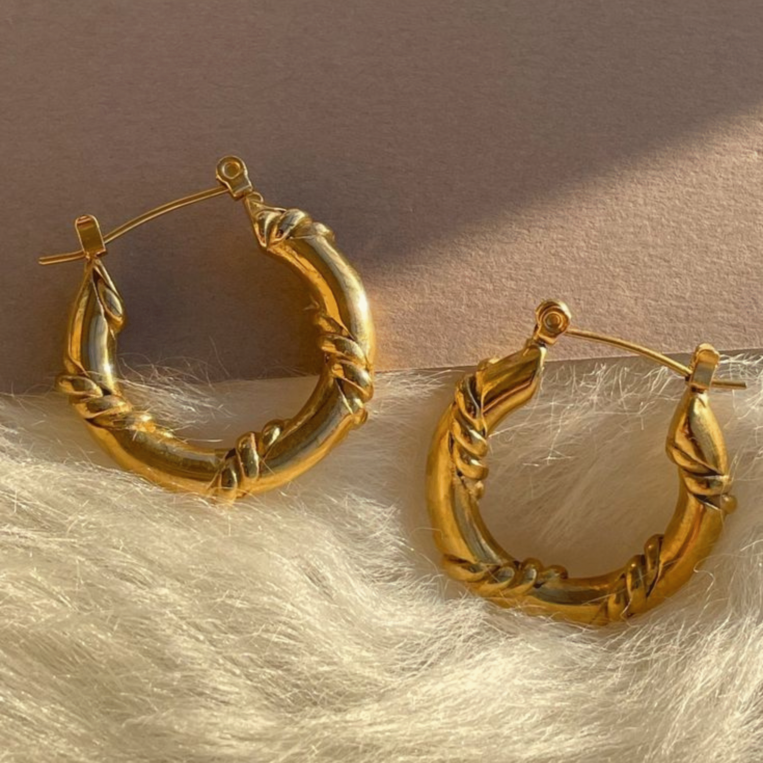 Creole Hoop Earrings (18k Gold Plated)