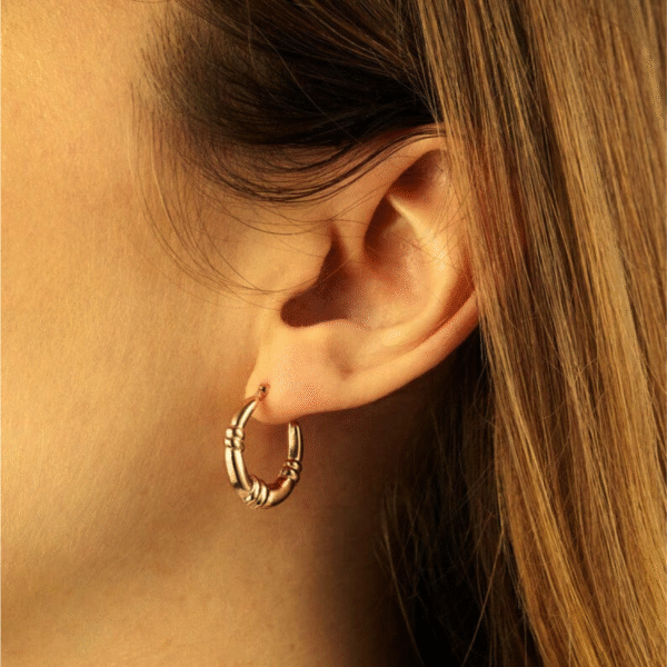 Creole Hoop Earrings (18k Gold Plated) - Image 2
