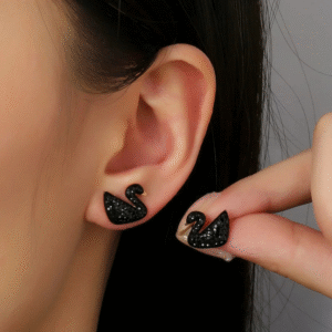 SWAROVSKI Swan Earrings(18k Gold Plated) 2025