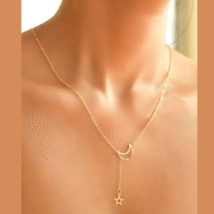 Star & Moon Open Necklace