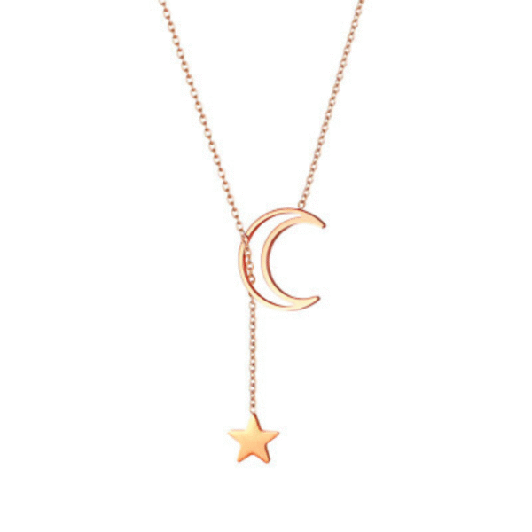 Star & Moon Open Necklace - Image 2