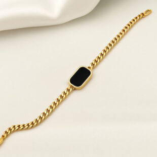 Black Stone Trendy Bracelet