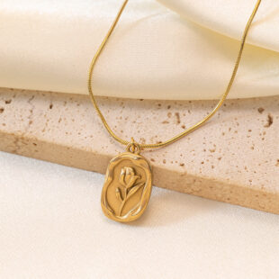 Tulip necklace(18k Gold Plated) 🌷