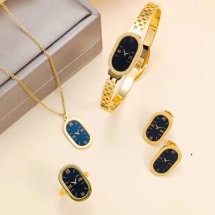 Timeless Elegance Watch Combo Set(18k Gold Plated)