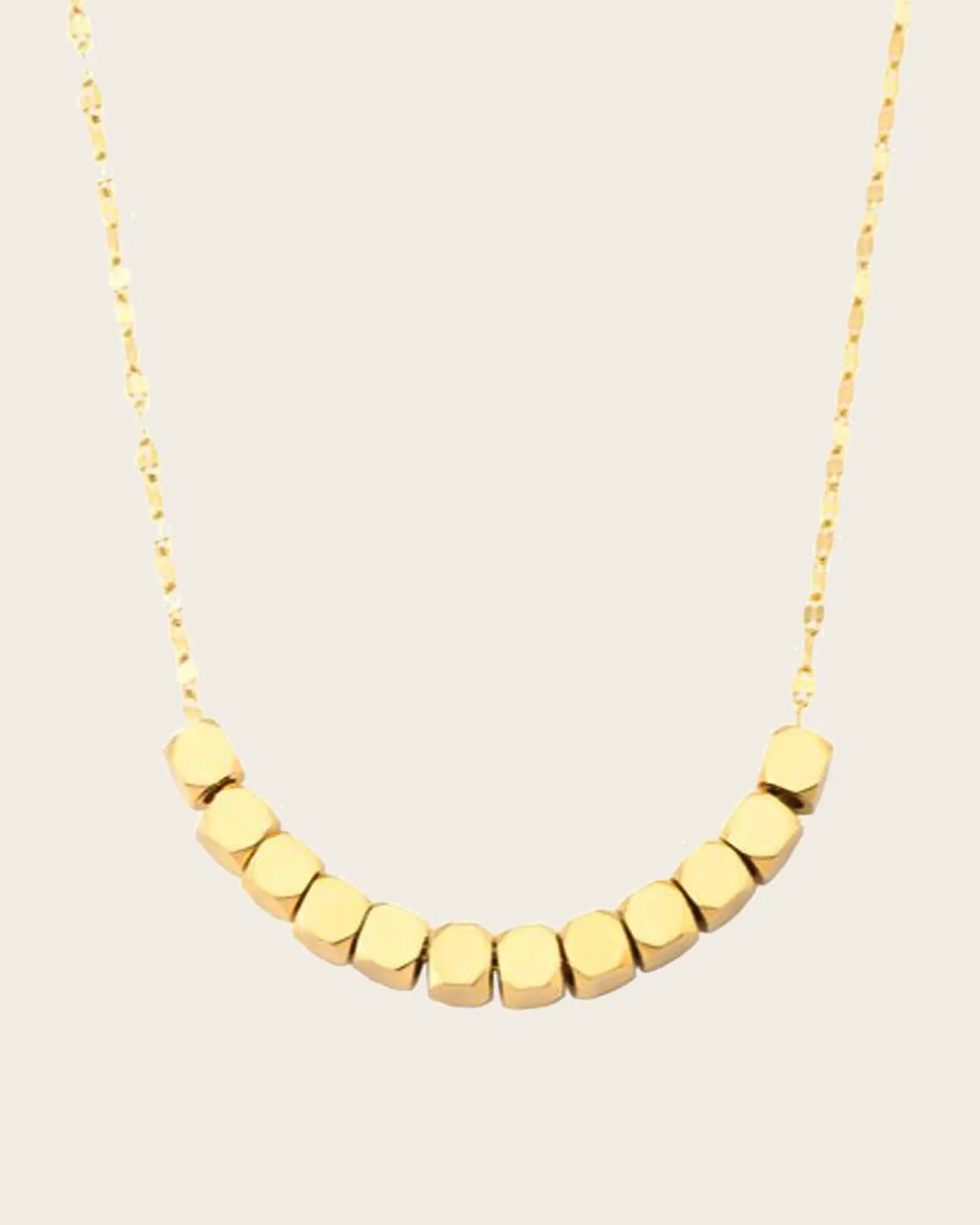 Small Square Pendant Necklace (18k Gold Plated)