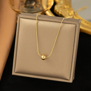 Gold Ball Necklace (18k Gold Plated)