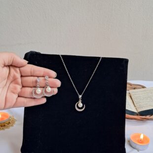 aMoon Pearl Silver Set