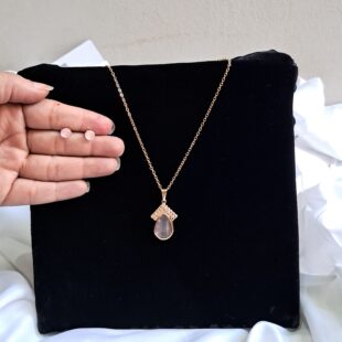 Pink Crystal Rhinestone Crown Set