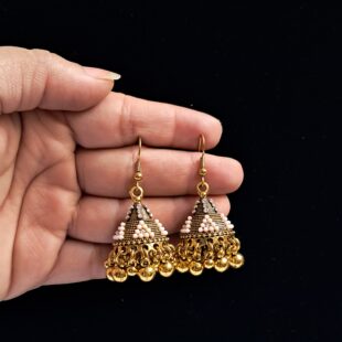 Gold Oxidized Pink Jhumka💖