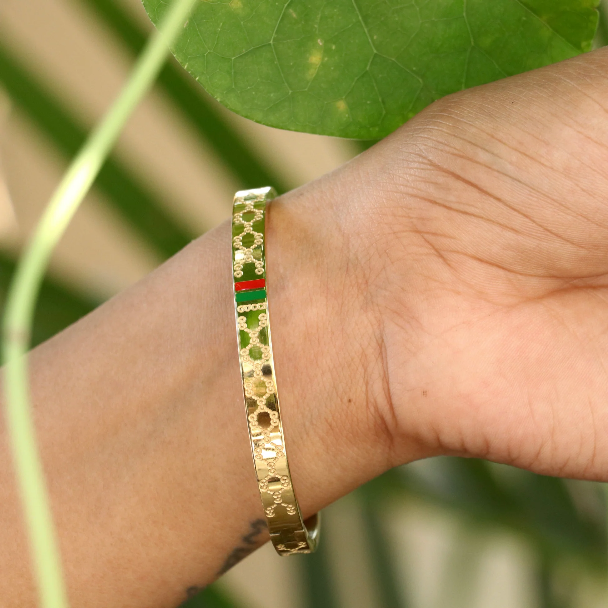 Gucci Gold Charm Cuff(18k Gold Plated) - Image 2