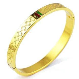 Gucci Gold Charm Cuff(18k Gold Plated)