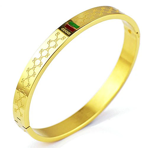 Gucci Gold Charm Cuff(18k Gold Plated)