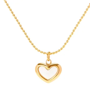 Soft Love Heart Necklace (18k Gold Plated)